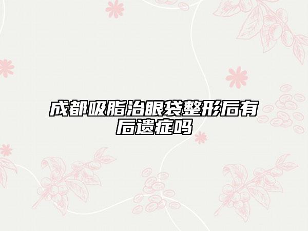 成都吸脂治眼袋整形后有后遗症吗