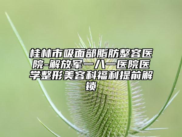 桂林市吸面部脂肪整容医院-解放军一八一医院医学整形美容科福利提前解锁