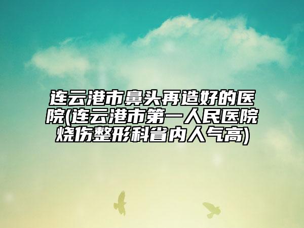 连云港市鼻头再造好的医院(连云港市第一人民医院烧伤整形科省内人气高)