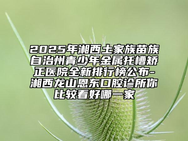 2025年湘西土家族苗族自治州青少年金属托槽矫正医院全新排行榜公布-湘西龙山恩东口腔诊所你比较看好哪一家
