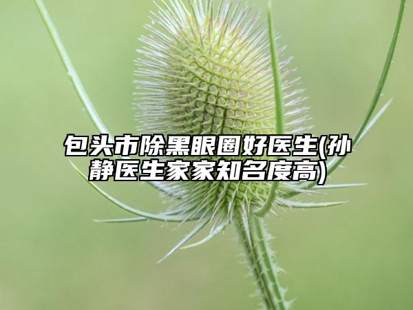 包头市除黑眼圈好医生(孙静医生家家知名度高)