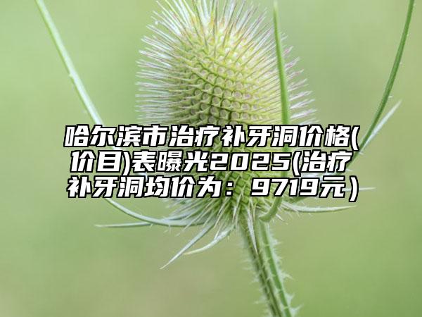 哈尔滨市治疗补牙洞价格(价目)表曝光2025(治疗补牙洞均价为：9719元）