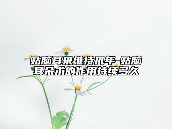 贴脑耳朵维持几年-贴脑耳朵术的作用持续多久