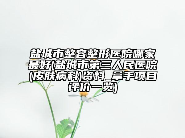 盐城市整容整形医院哪家最好(盐城市第三人民医院(皮肤病科)资料_拿手项目评价一览)