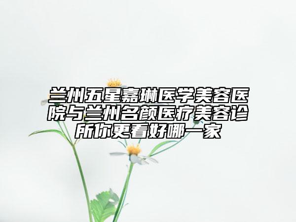 兰州五星嘉琳医学美容医院与兰州名颜医疗美容诊所你更看好哪一家