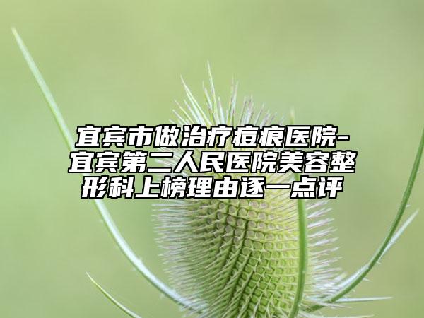 宜宾市做治疗痘痕医院-宜宾第二人民医院美容整形科上榜理由逐一点评
