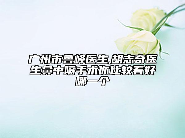 广州市鲁峰医生,胡志奇医生鼻中隔手术你比较看好哪一个