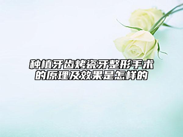 种植牙齿烤瓷牙整形手术的原理及效果是怎样的