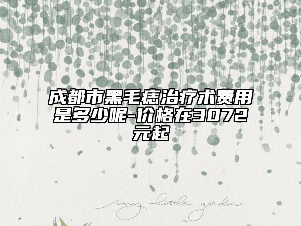 成都市黑毛痣治疗术费用是多少呢-价格在3072元起
