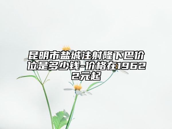 昆明市盐城注射隆下巴价位是多少钱-价格在19622元起