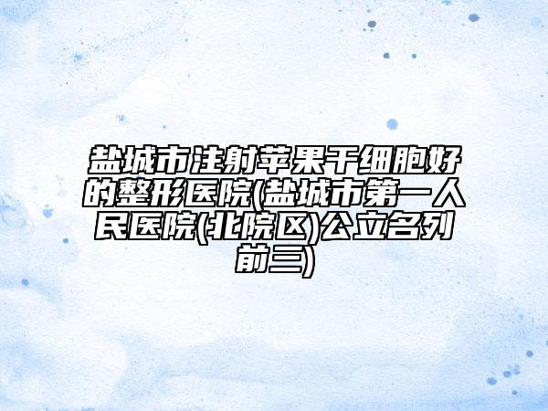 盐城市注射苹果干细胞好的整形医院(盐城市第一人民医院(北院区)公立名列前三)