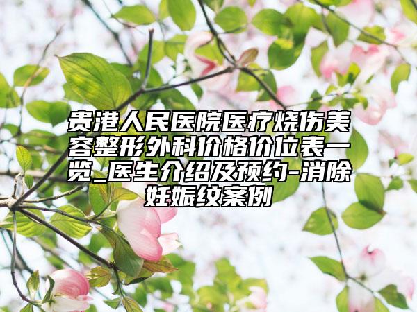贵港人民医院医疗烧伤美容整形外科价格价位表一览_医生介绍及预约-消除妊娠纹案例